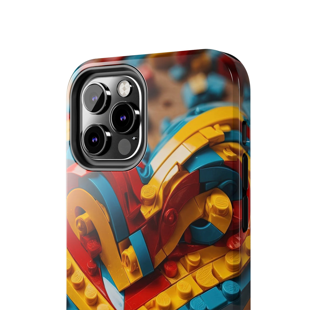 Colorful Bricks Heart - Tough Phone Case - Phone Case - g(0D·IO) - iPhone 13 Mini - -