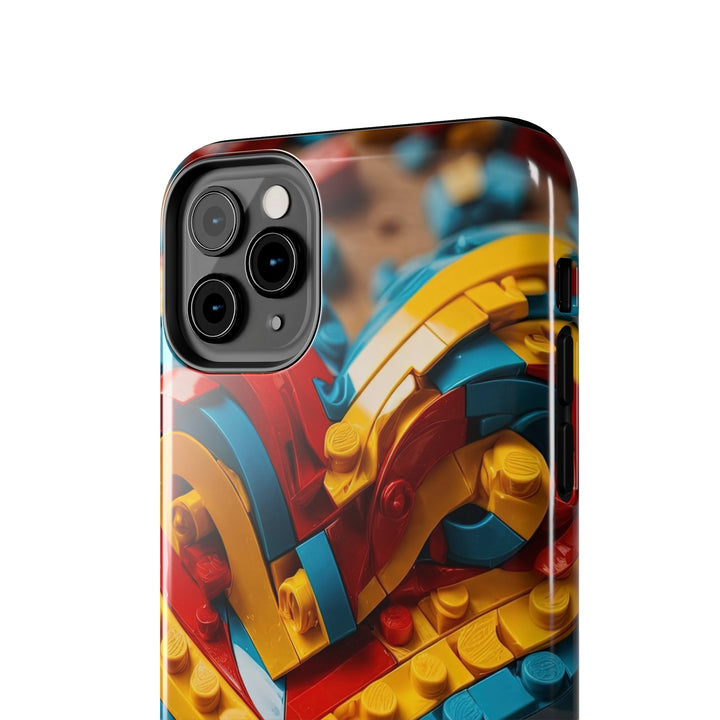 Colorful Bricks Heart - Tough Phone Case - Phone Case - g(0D·IO) - iPhone 13 Mini - -