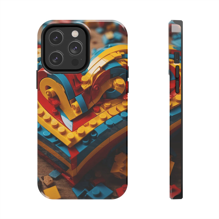 Colorful Bricks Heart - Tough Phone Case - Phone Case - g(0D·IO) - iPhone 14 Pro Max - -