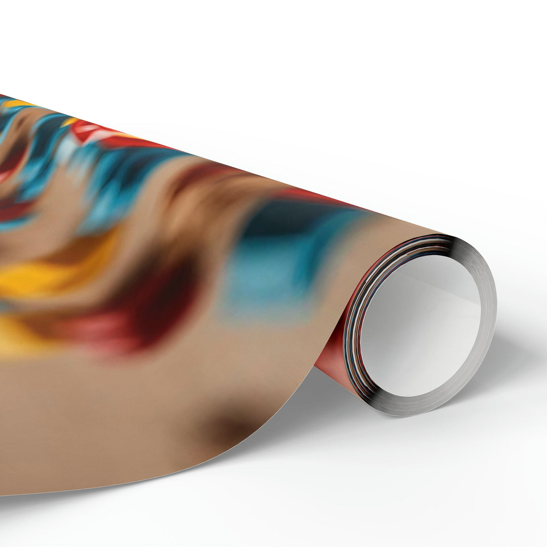 Colorful Bricks Heart - Wrapping Paper - Home Decor - g(0D·IO) - 30'' x 72'' - Matte -