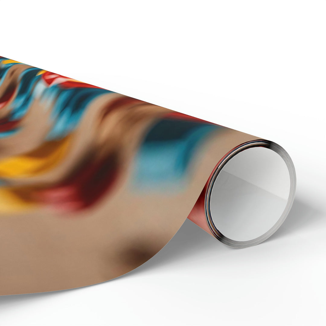 Colorful Bricks Heart - Wrapping Paper - Home Decor - g(0D·IO) - 30'' x 72'' - Matte -
