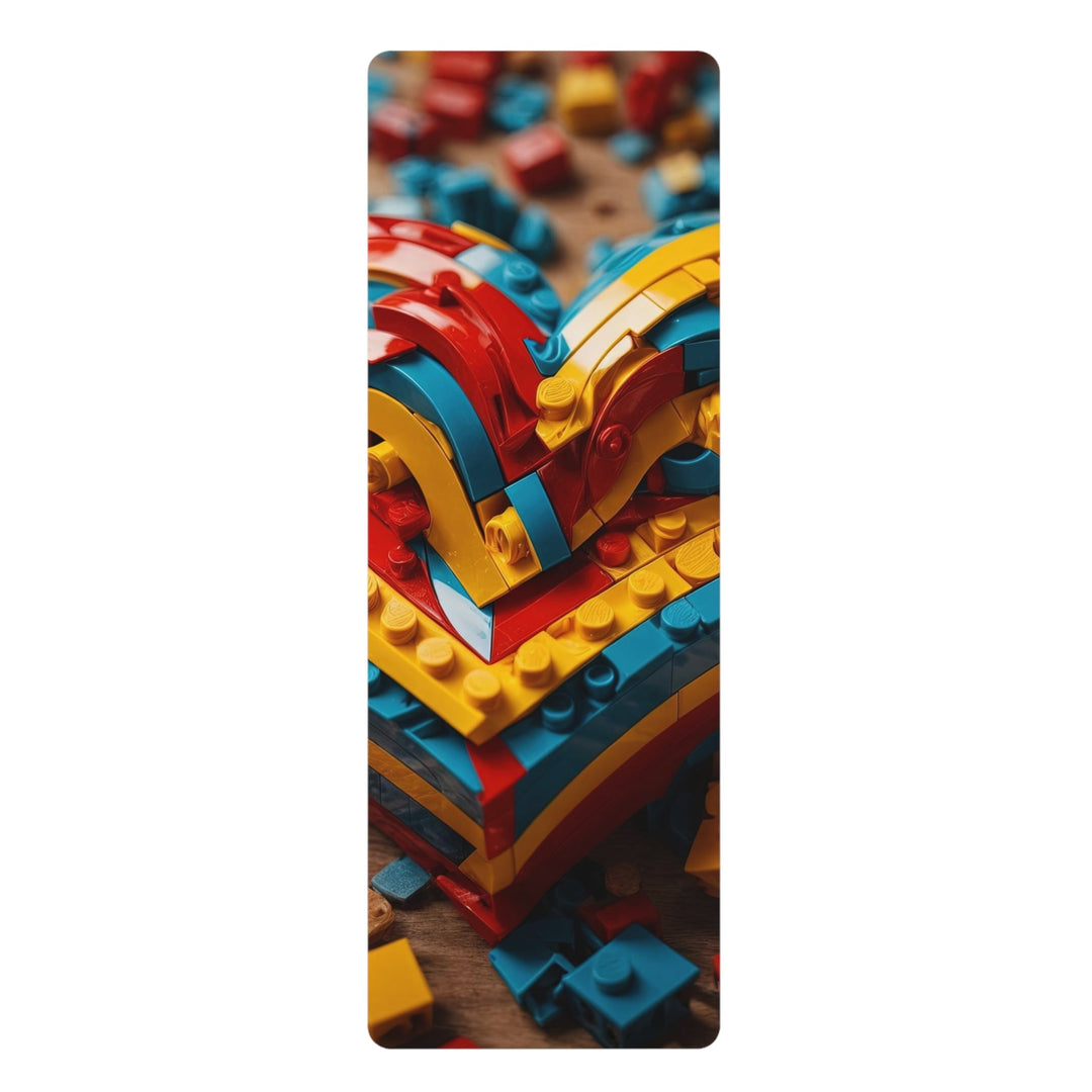 Colorful Bricks Heart - Yoga Mat - Home Decor - g(0D·IO) - 24” x 68” - -