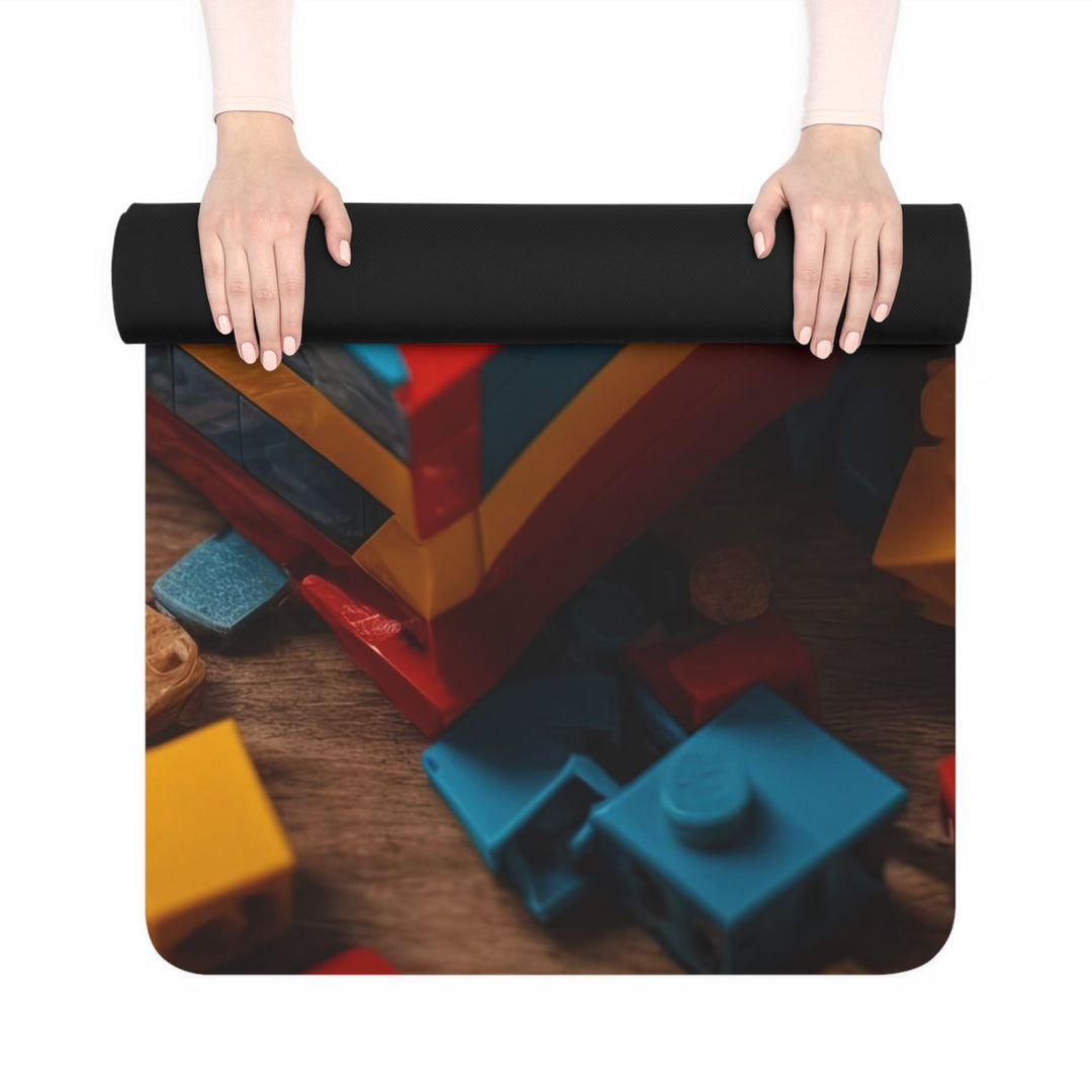 Colorful Bricks Heart - Yoga Mat - Home Decor - g(0D·IO) - 24” x 68” - -