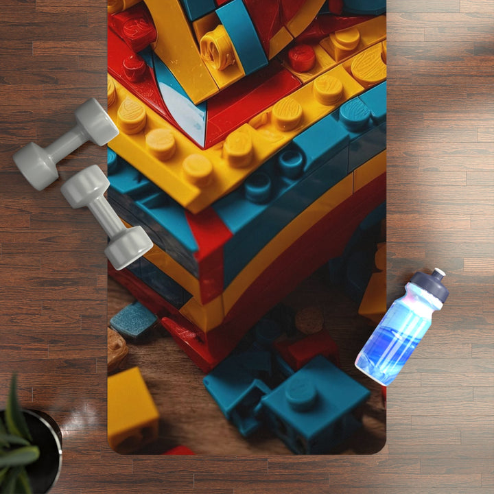 Colorful Bricks Heart - Yoga Mat - Home Decor - g(0D·IO) - 24” x 68” - -