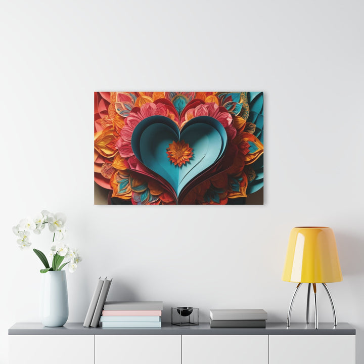 Colorful Heart Blossoms - Acrylic Prints (French Cleat Hanging) - Home Decor - g(0D·IO) - 24" x 36" (Vertical) - 0.25'' -