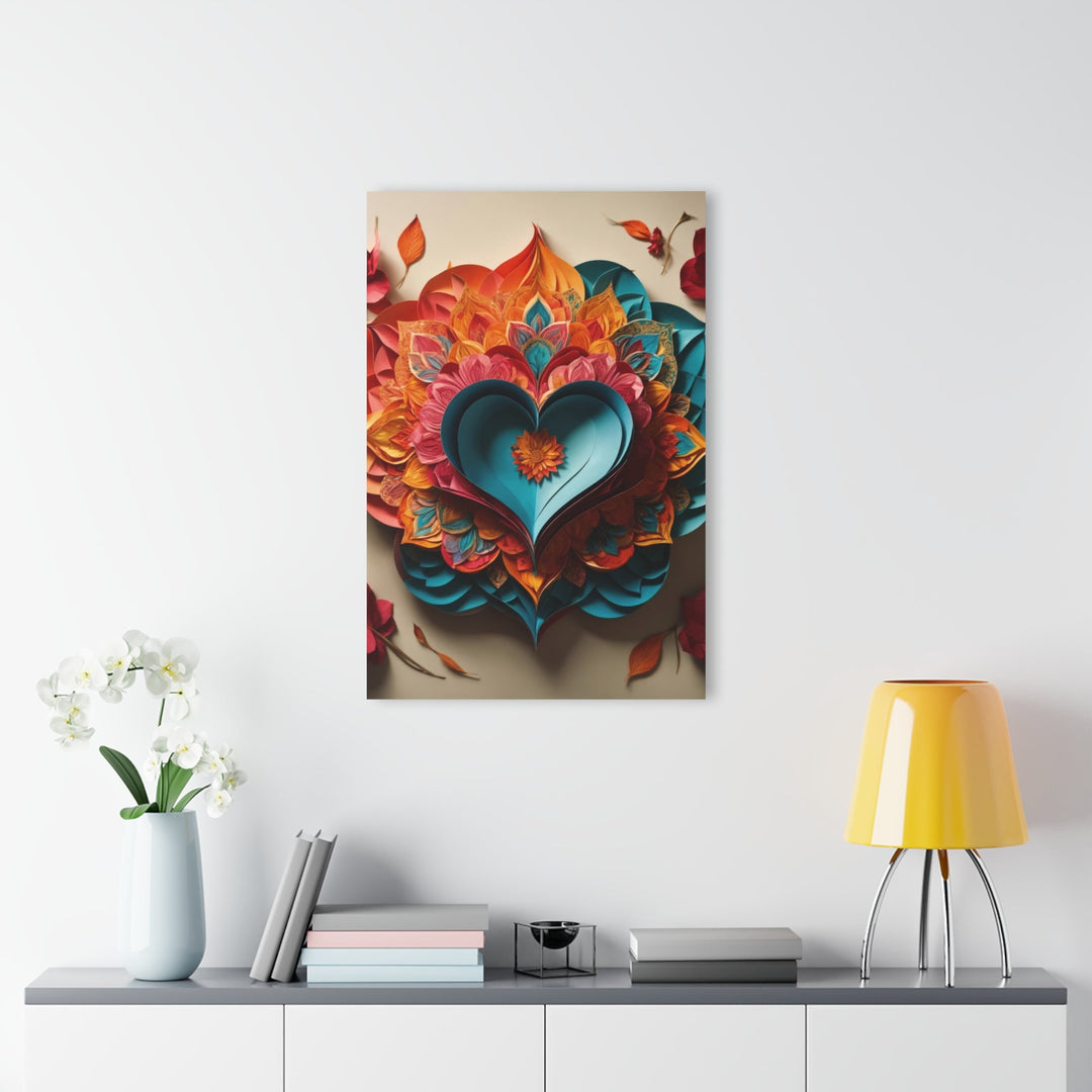 Colorful Heart Blossoms - Acrylic Prints (French Cleat Hanging) - Home Decor - g(0D·IO) - 24" x 36" (Vertical) - 0.25'' -