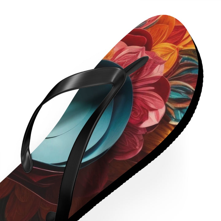Colorful Heart Blossoms - Flip Flops - Shoes - g(0D·IO) - XL - Black sole -