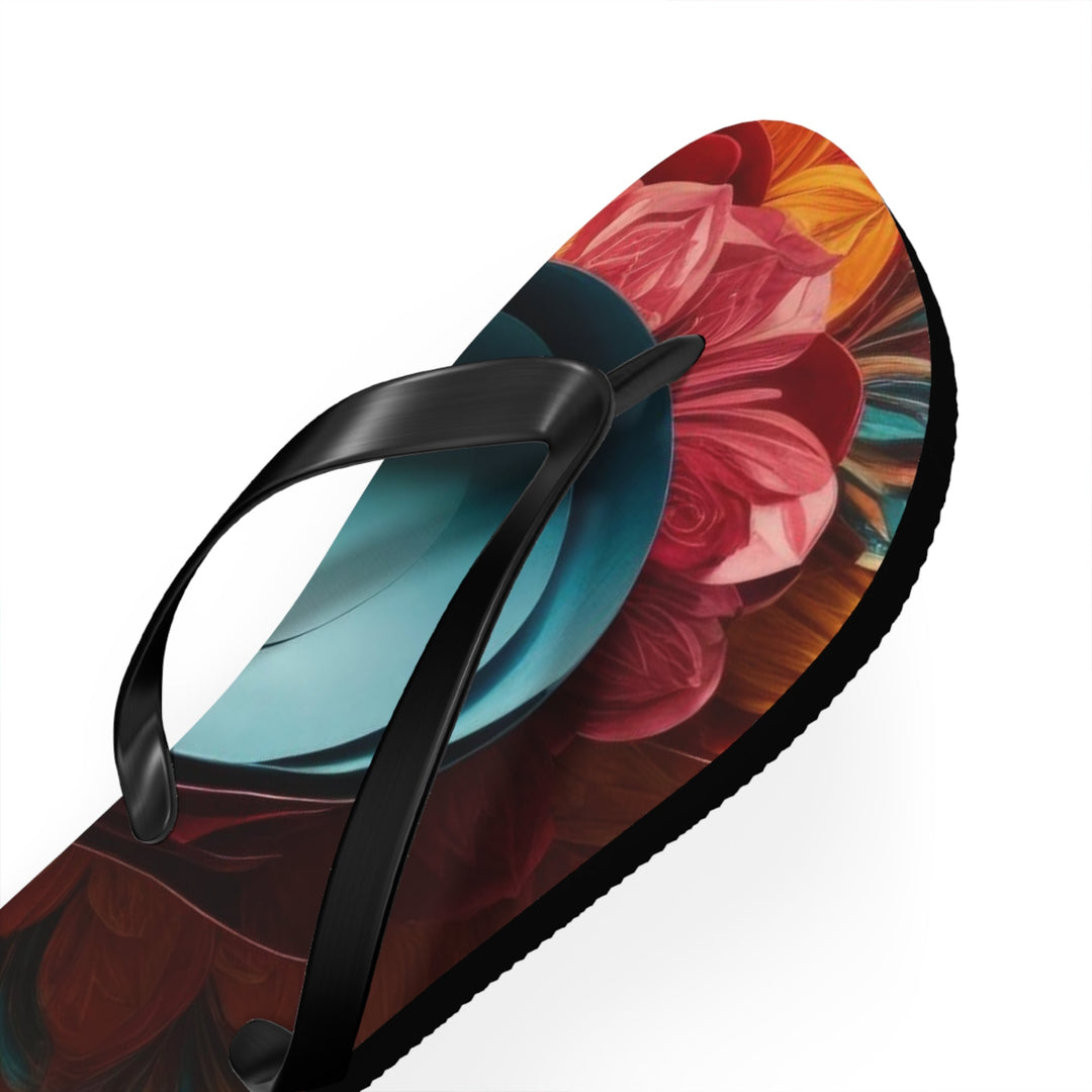 Colorful Heart Blossoms - Flip Flops - Shoes - g(0D·IO) - XL - Black sole -