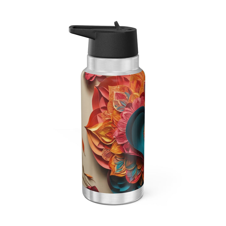 Colorful Heart Blossoms - Gator Tumbler 32oz - Mug - g(0D·IO) - Silver - 32oz -