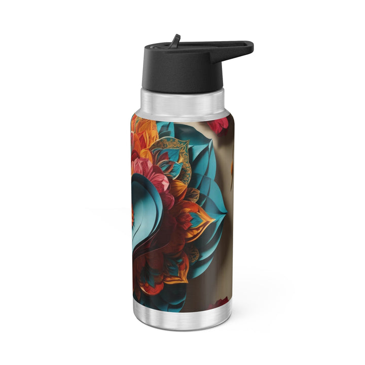 Colorful Heart Blossoms - Gator Tumbler 32oz - Mug - g(0D·IO) - Silver - 32oz -
