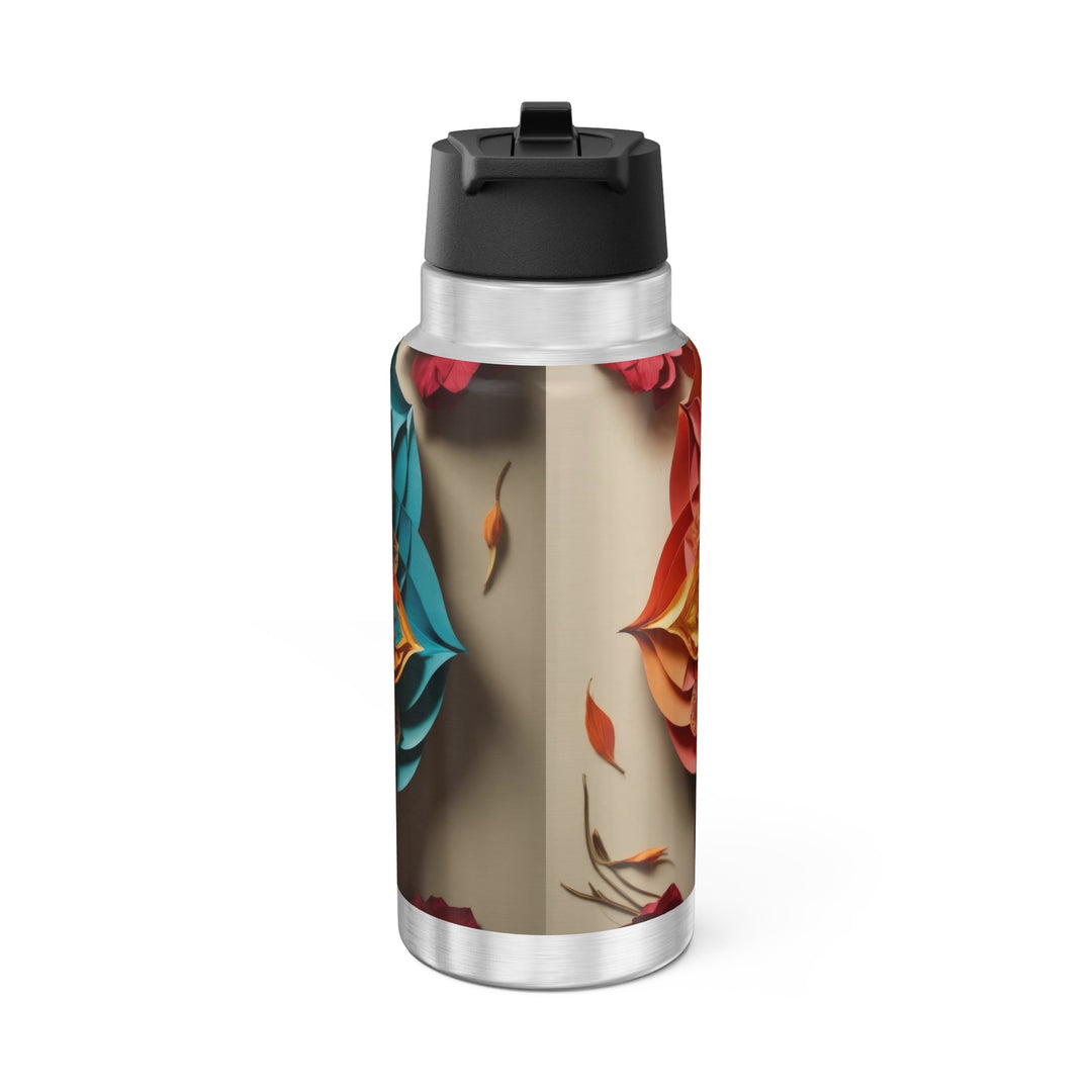 Colorful Heart Blossoms - Gator Tumbler 32oz - Mug - g(0D·IO) - Silver - 32oz -