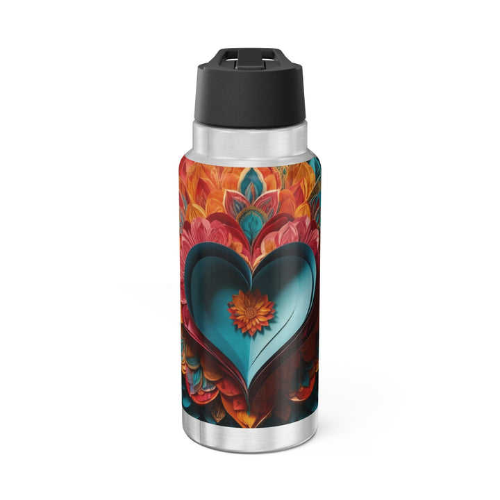 Colorful Heart Blossoms - Gator Tumbler 32oz - Mug - g(0D·IO) - Silver - 32oz -
