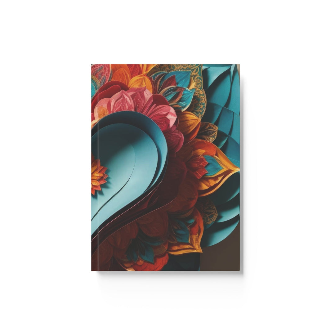 Colorful Heart Blossoms - Hard Backed Journal - Paper products - g(0D·IO) - Blank - A5 - White