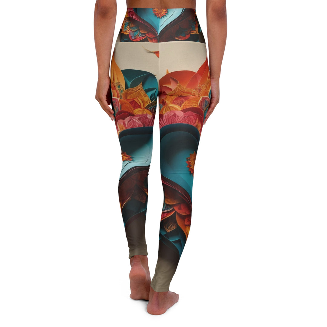 Colorful Heart Blossoms - High Waisted AOP Yoga Leggings - All Over Prints - g(0D·IO) - XS - -