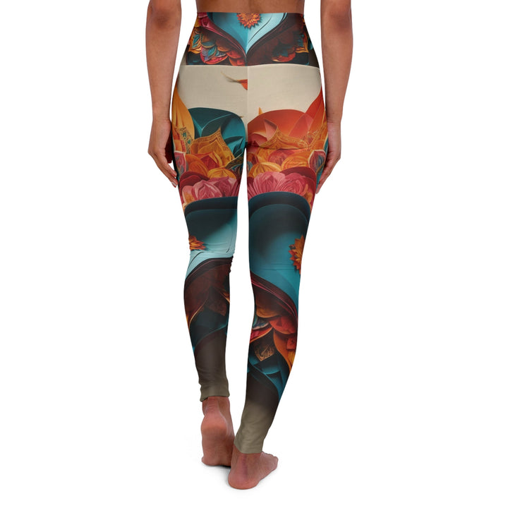 Colorful Heart Blossoms - High Waisted AOP Yoga Leggings - All Over Prints - g(0D·IO) - XS - -