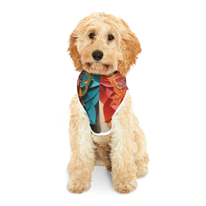 Colorful Heart Blossoms - Pet Hoodie - Pets - g(0D·IO) - XXS - Black Rib -