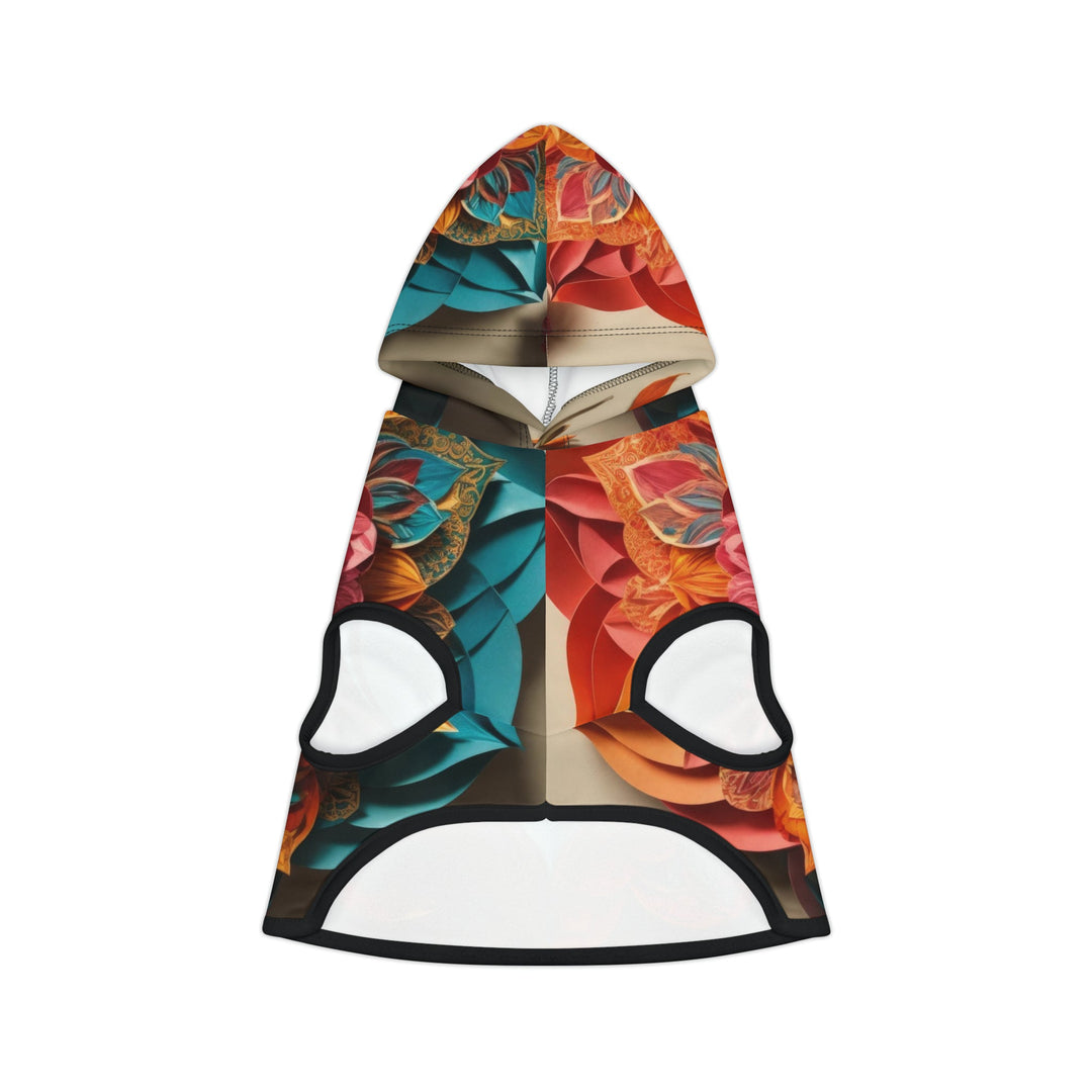 Colorful Heart Blossoms - Pet Hoodie - Pets - g(0D·IO) - XXS - Black Rib -