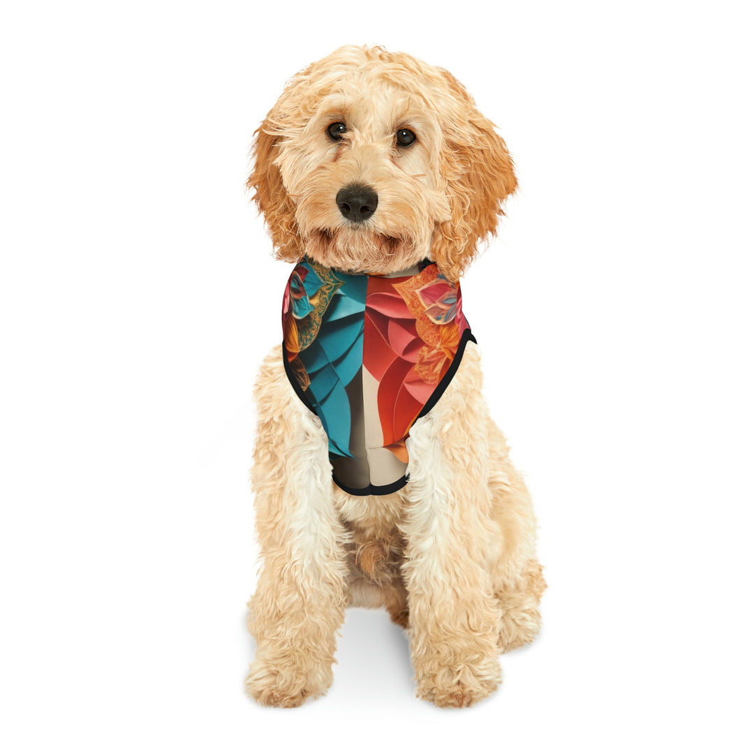 Colorful Heart Blossoms - Pet Hoodie - Pets - g(0D·IO) - XXS - Black Rib -