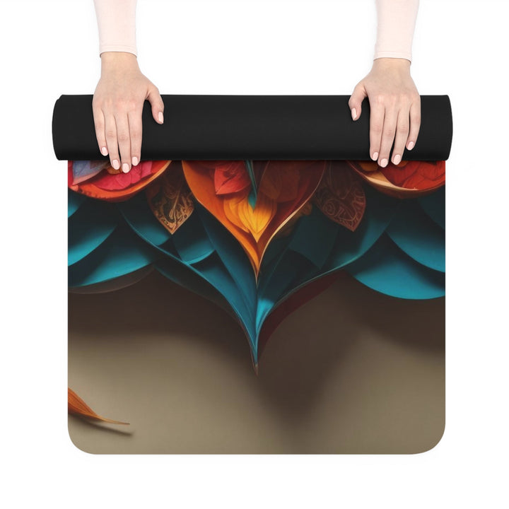 Colorful Heart Blossoms - Yoga Mat - Home Decor - g(0D·IO) - 24” x 68” - -