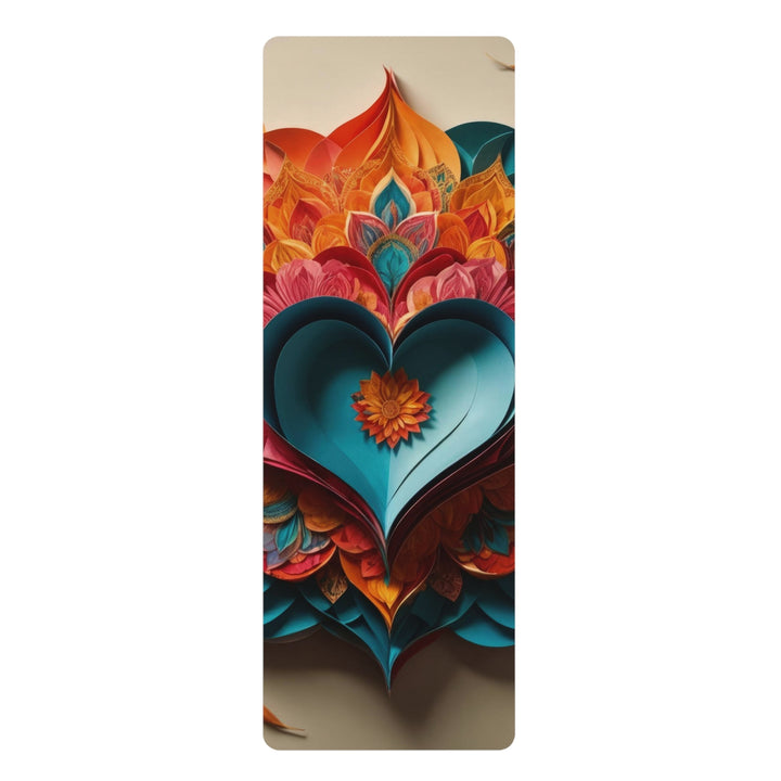 Colorful Heart Blossoms - Yoga Mat - Home Decor - g(0D·IO) - 24” x 68” - -