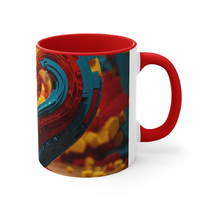 Colorful Heart Construction - Accent Coffee Mug - Mug - g(0D·IO) - Pink - 11oz -
