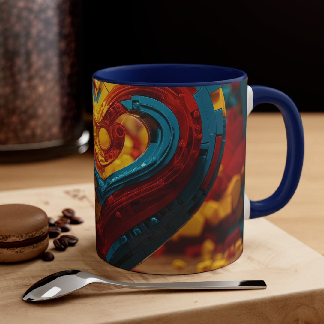 Colorful Heart Construction - Accent Coffee Mug - Mug - g(0D·IO) - Pink - 11oz -