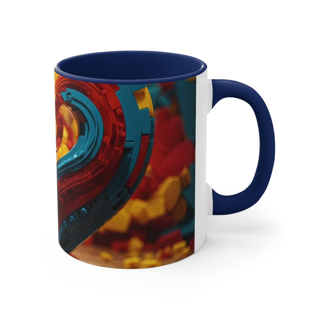 Colorful Heart Construction - Accent Coffee Mug - Mug - g(0D·IO) - Pink - 11oz -