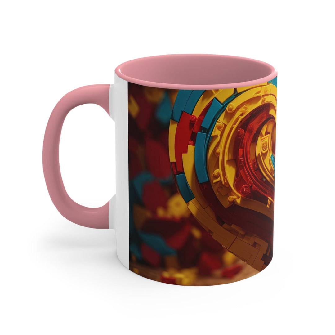 Colorful Heart Construction - Accent Coffee Mug - Mug - g(0D·IO) - Pink - 11oz -