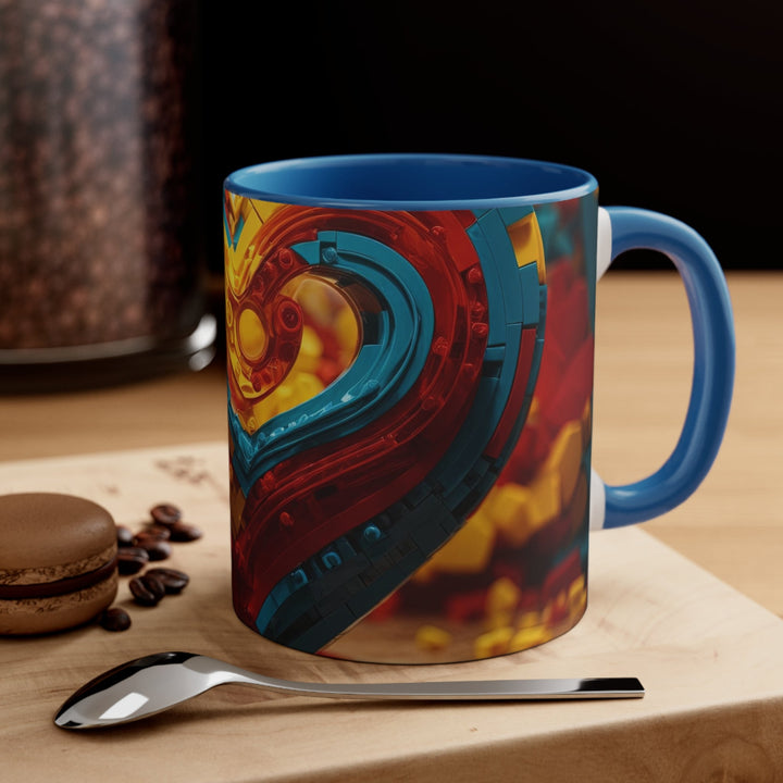 Colorful Heart Construction - Accent Coffee Mug - Mug - g(0D·IO) - Pink - 11oz -