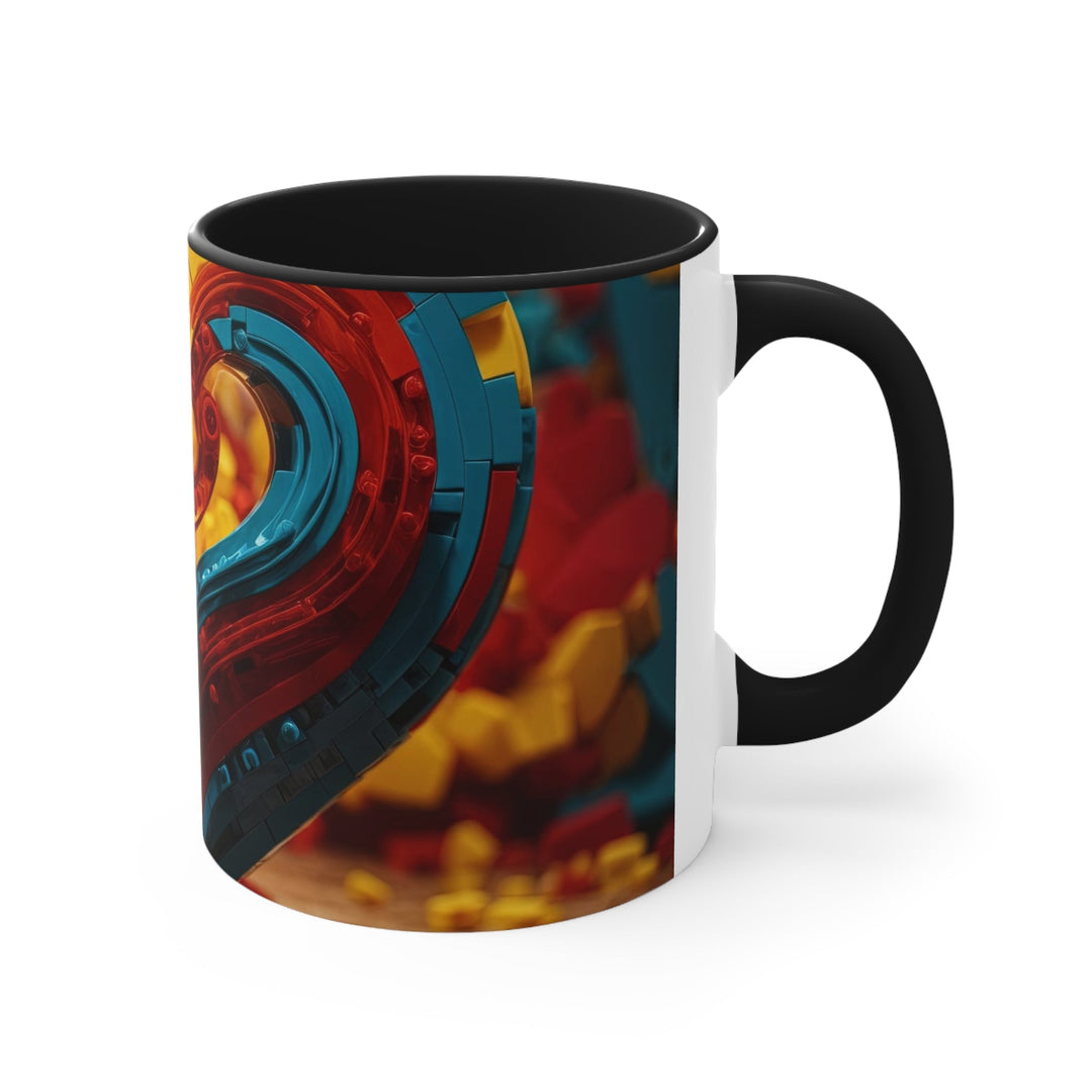 Colorful Heart Construction - Accent Coffee Mug - Mug - g(0D·IO) - Pink - 11oz -