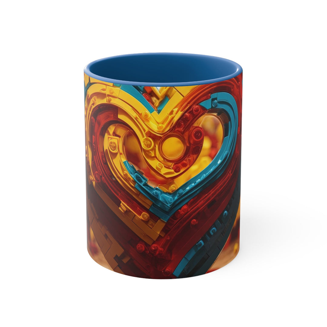 Colorful Heart Construction - Accent Coffee Mug - Mug - g(0D·IO) - Blue - 11oz -