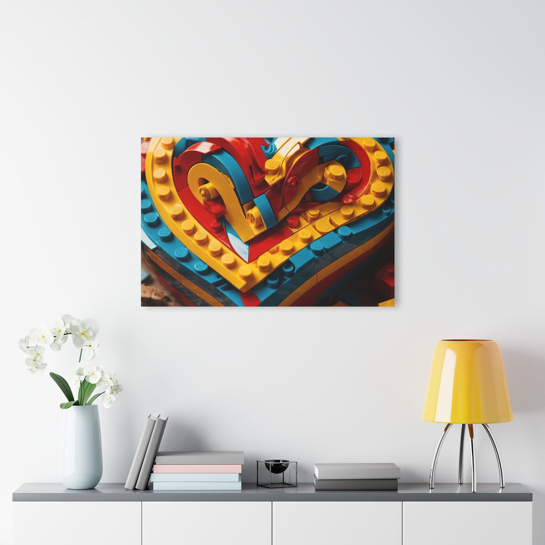 Colorful Heart Construction - Acrylic Prints (French Cleat Hanging) - Home Decor - g(0D·IO) - 24" x 36" (Vertical) - 0.25'' -