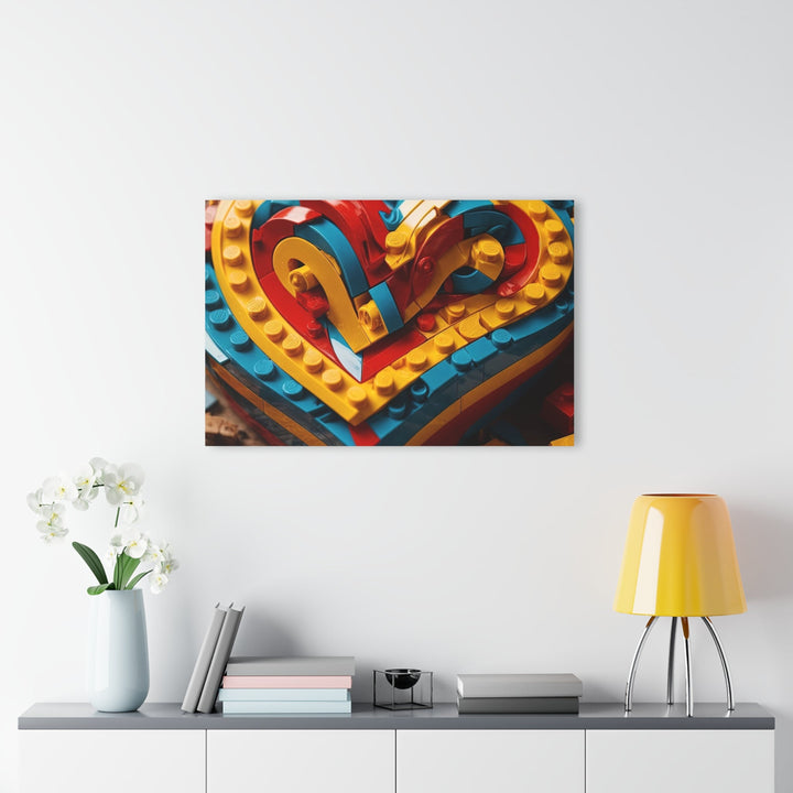 Colorful Heart Construction - Acrylic Prints (French Cleat Hanging) - Home Decor - g(0D·IO) - 24" x 36" (Vertical) - 0.25'' -