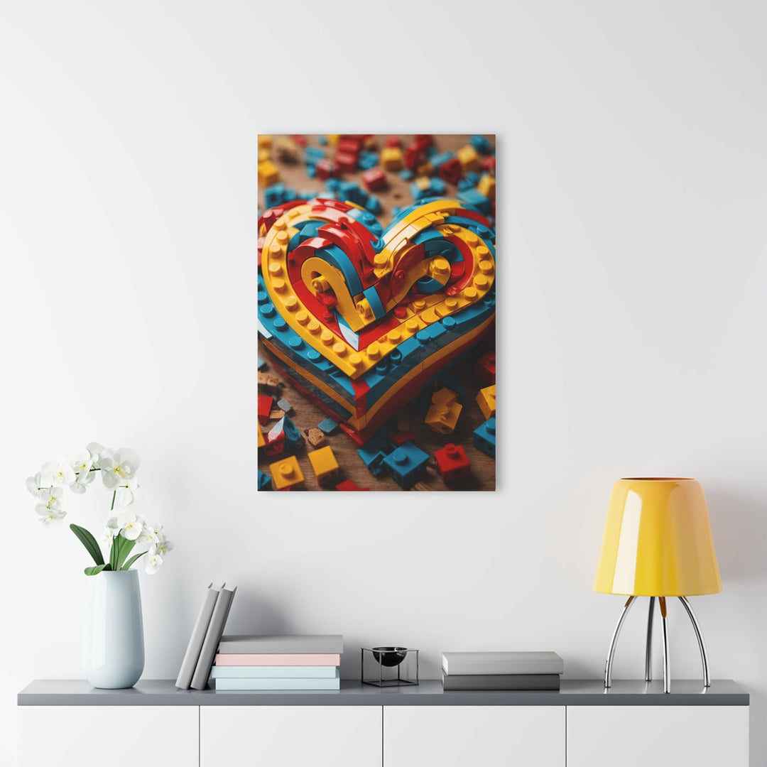 Colorful Heart Construction - Acrylic Prints (French Cleat Hanging) - Home Decor - g(0D·IO) - 24" x 36" (Vertical) - 0.25'' -