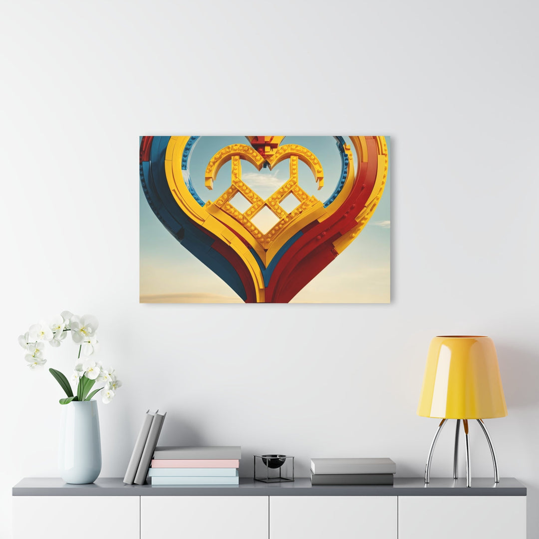 Colorful Heart Construction - Acrylic Prints (French Cleat Hanging) - Home Decor - g(0D·IO) - 24" x 36" (Vertical) - 0.25'' -