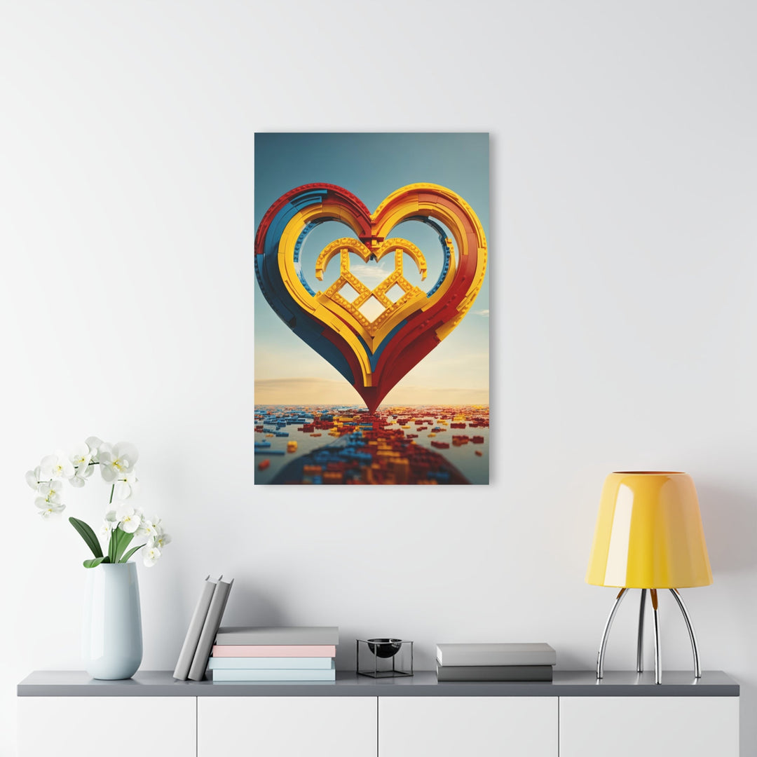 Colorful Heart Construction - Acrylic Prints (French Cleat Hanging) - Home Decor - g(0D·IO) - 24" x 36" (Vertical) - 0.25'' -