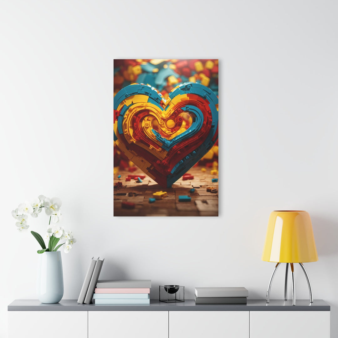 Colorful Heart Construction - Acrylic Prints (French Cleat Hanging) - Home Decor - g(0D·IO) - 24" x 36" (Vertical) - 0.25'' -