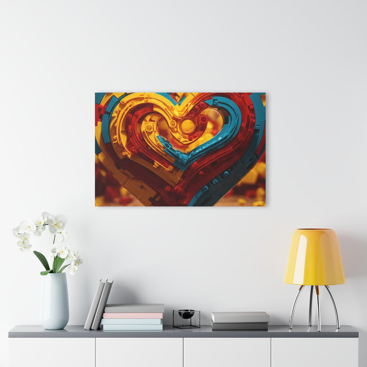 Colorful Heart Construction - Acrylic Prints (French Cleat Hanging) - Home Decor - g(0D·IO) - 24" x 36" (Vertical) - 0.25'' -