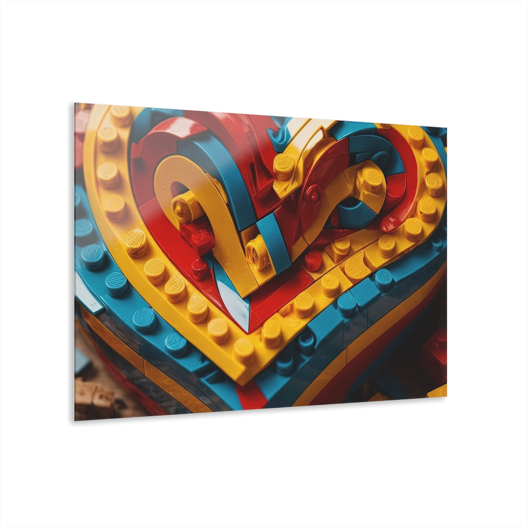 Colorful Heart Construction - Acrylic Prints (French Cleat Hanging) - Home Decor - g(0D·IO) - 36" x 24" (Horizontal) - 0.25'' -