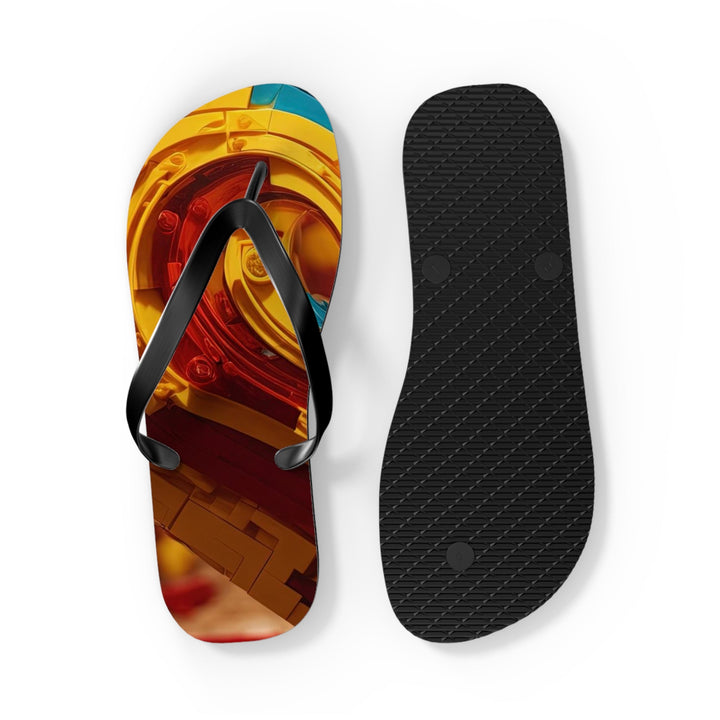 Colorful Heart Construction - Flip Flops - Shoes - g(0D·IO) - XL - Black sole -