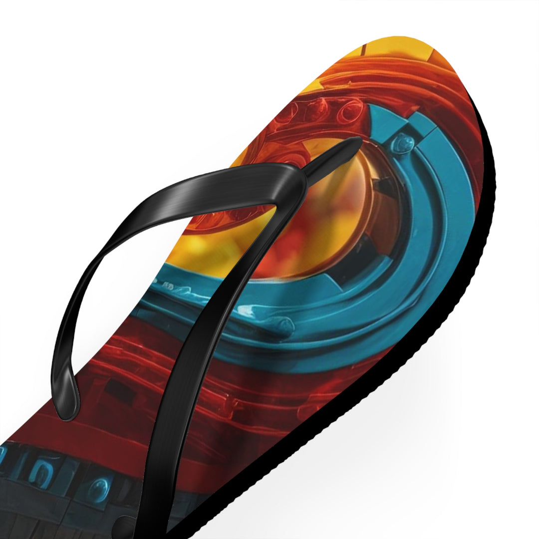 Colorful Heart Construction - Flip Flops - Shoes - g(0D·IO) - XL - Black sole -
