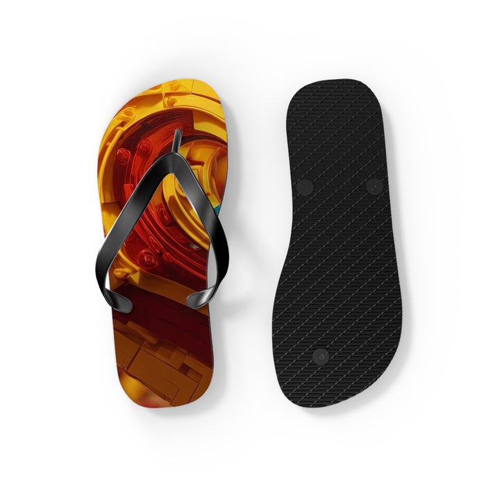 Colorful Heart Construction - Flip Flops - Shoes - g(0D·IO) - XL - Black sole -