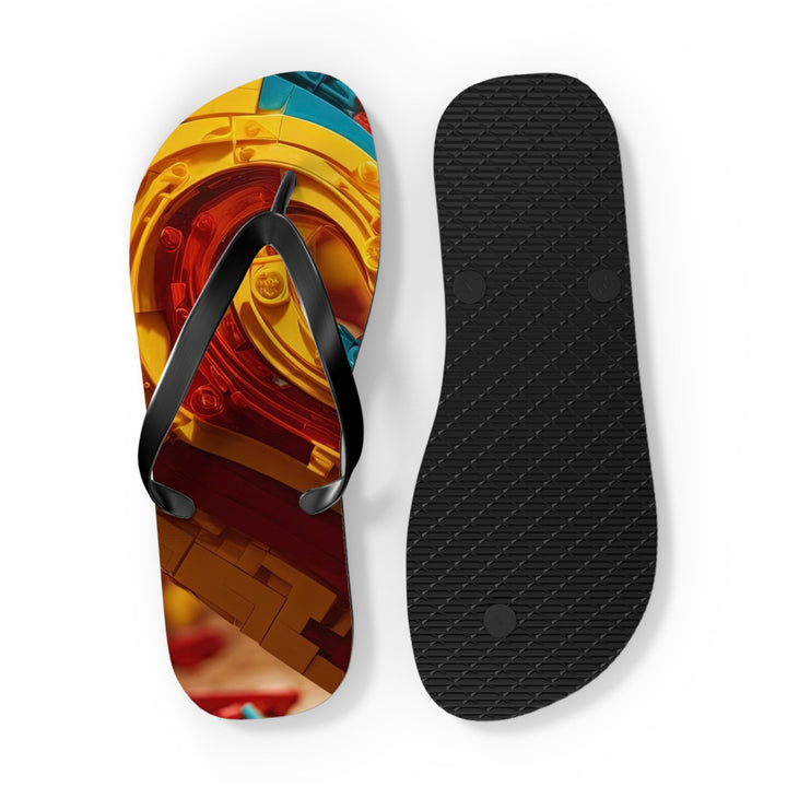 Colorful Heart Construction - Flip Flops - Shoes - g(0D·IO) - XL - Black sole -