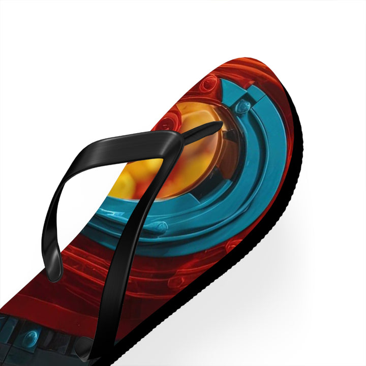 Colorful Heart Construction - Flip Flops - Shoes - g(0D·IO) - XL - Black sole -