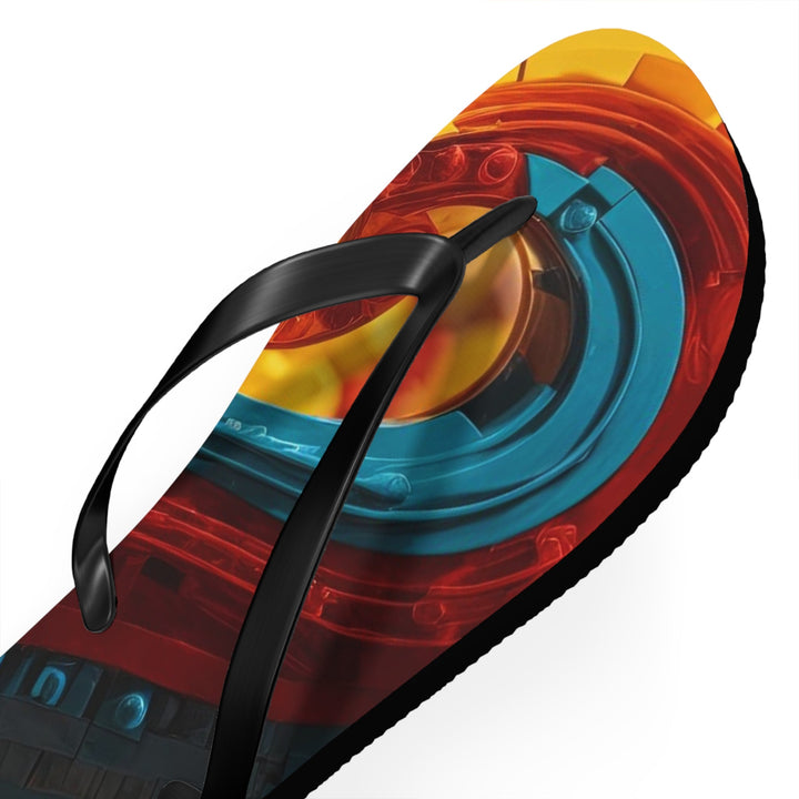 Colorful Heart Construction - Flip Flops - Shoes - g(0D·IO) - XL - Black sole -