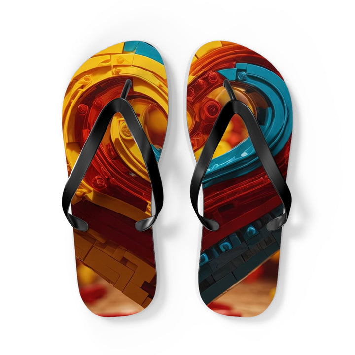 Colorful Heart Construction - Flip Flops - Shoes - g(0D·IO) - L - Black sole -