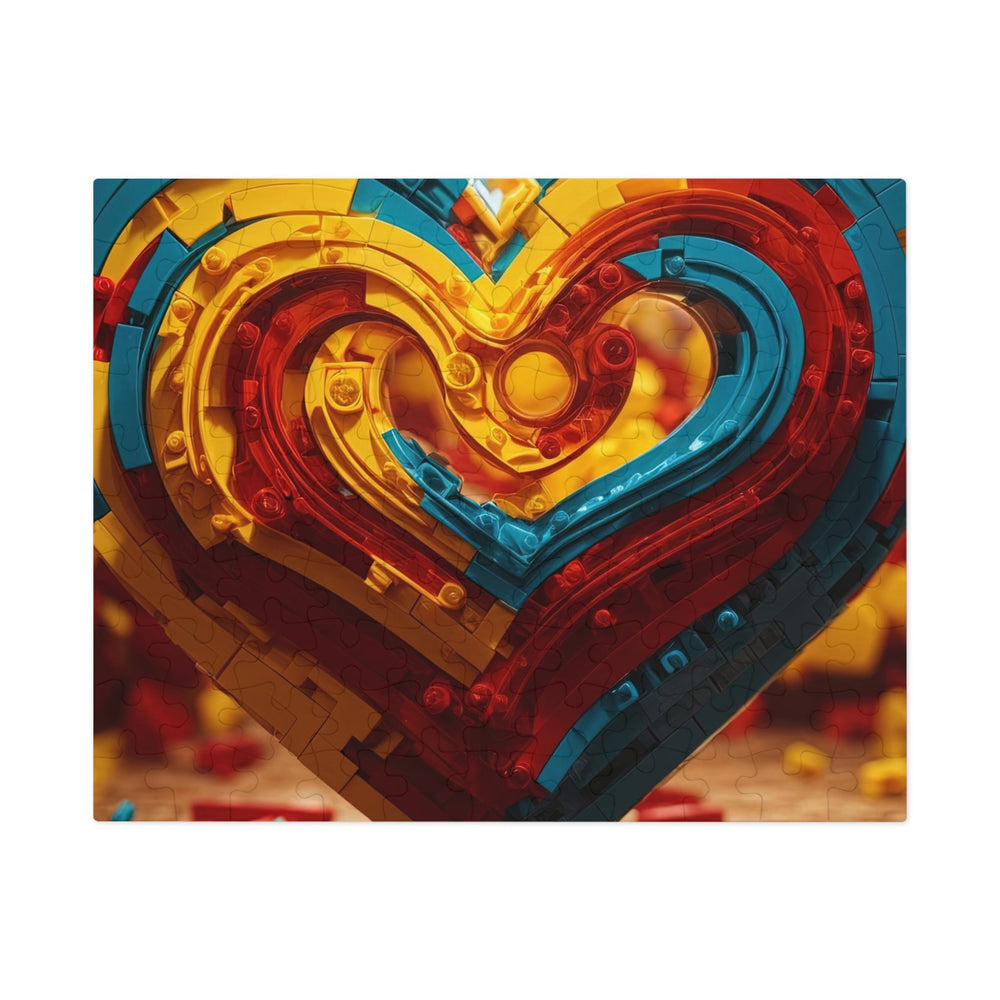 Colorful Heart Construction - Jigsaw Puzzle (100, 252, 500, 1000 pieces) - Puzzle - g(0D·IO) - 9.6" × 8" (110 pcs) - -