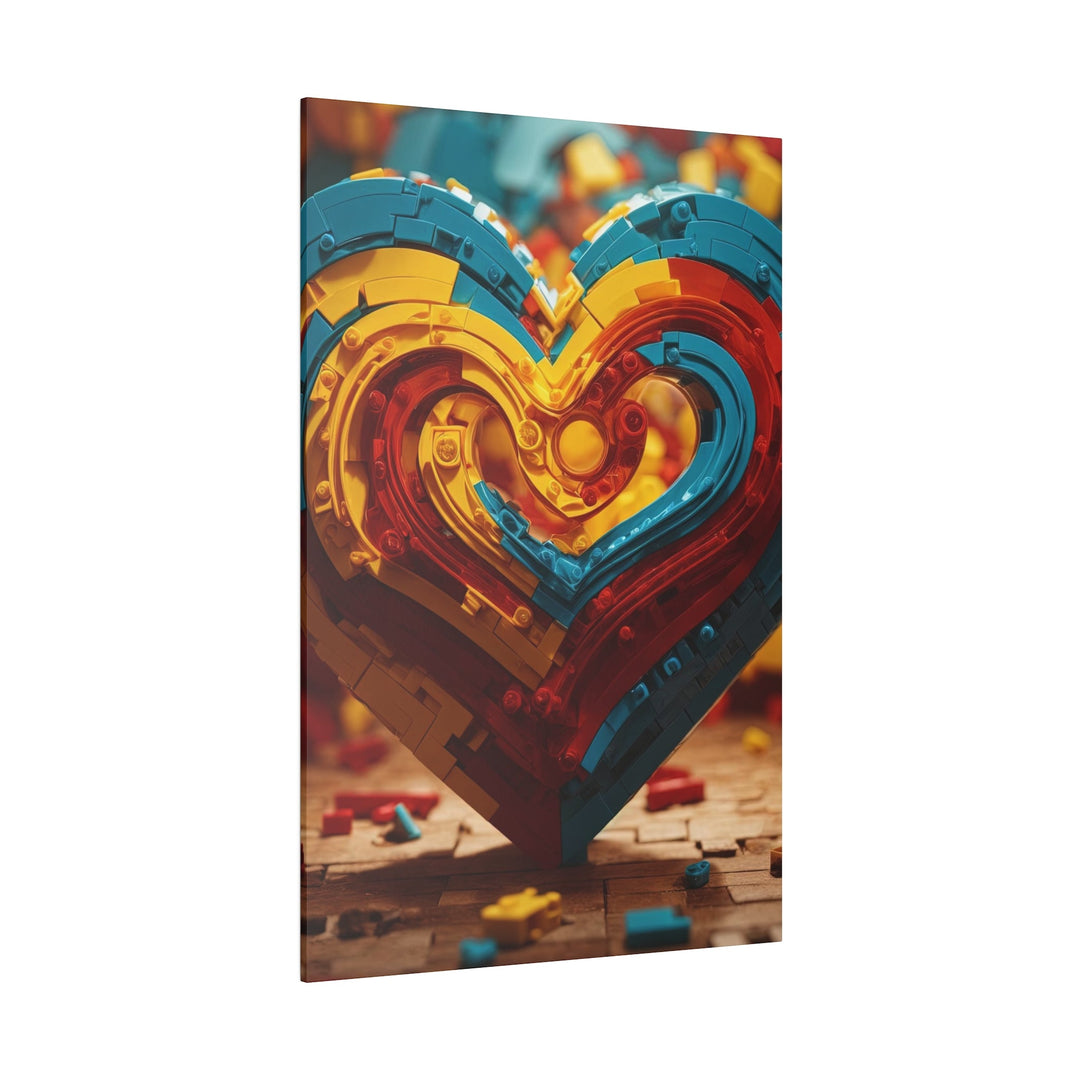 Colorful Heart Construction - Matte Canvas - Canvas - g(0D·IO) - 32" x 32" (Square) - 0.75'' -