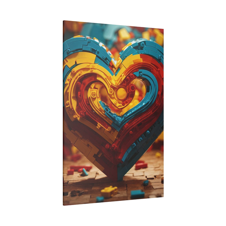 Colorful Heart Construction - Matte Canvas - Canvas - g(0D·IO) - 32" x 32" (Square) - 0.75'' -
