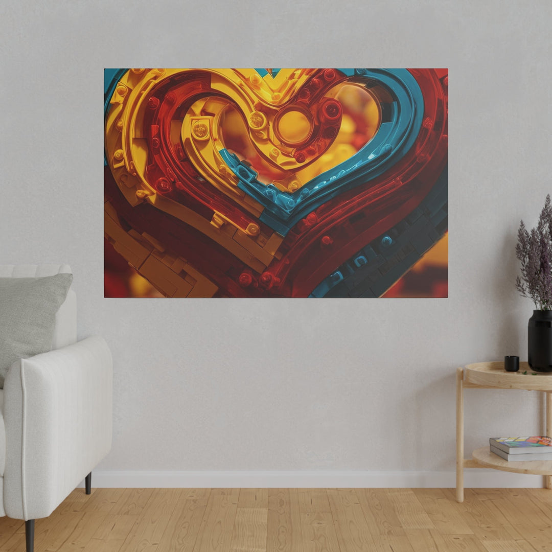 Colorful Heart Construction - Matte Canvas - Canvas - g(0D·IO) - 32" x 32" (Square) - 0.75'' -